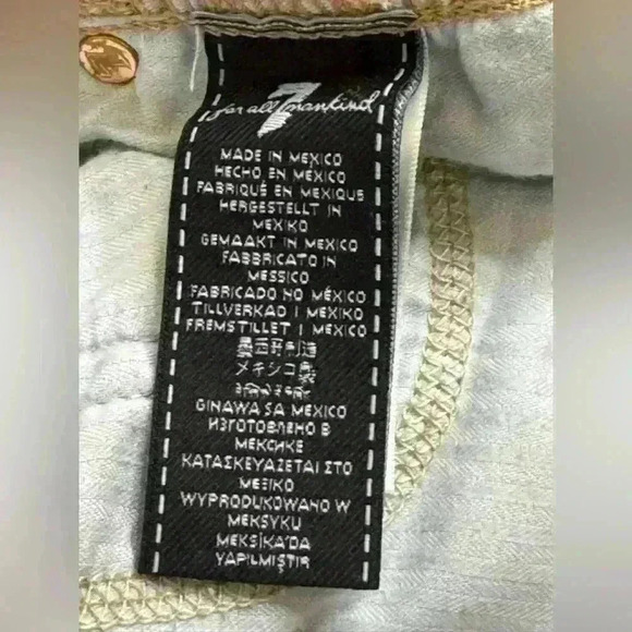 7 For all Mankind Cropped Straight High Waisted Luxe Vintage Denim Jeans size 32 - Picture 13 of 15